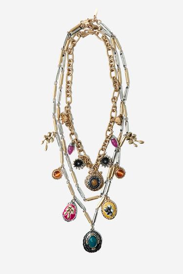 PACK 3 COLLARES CHARMS COMBINADOS - Oro / Plata de Zara
