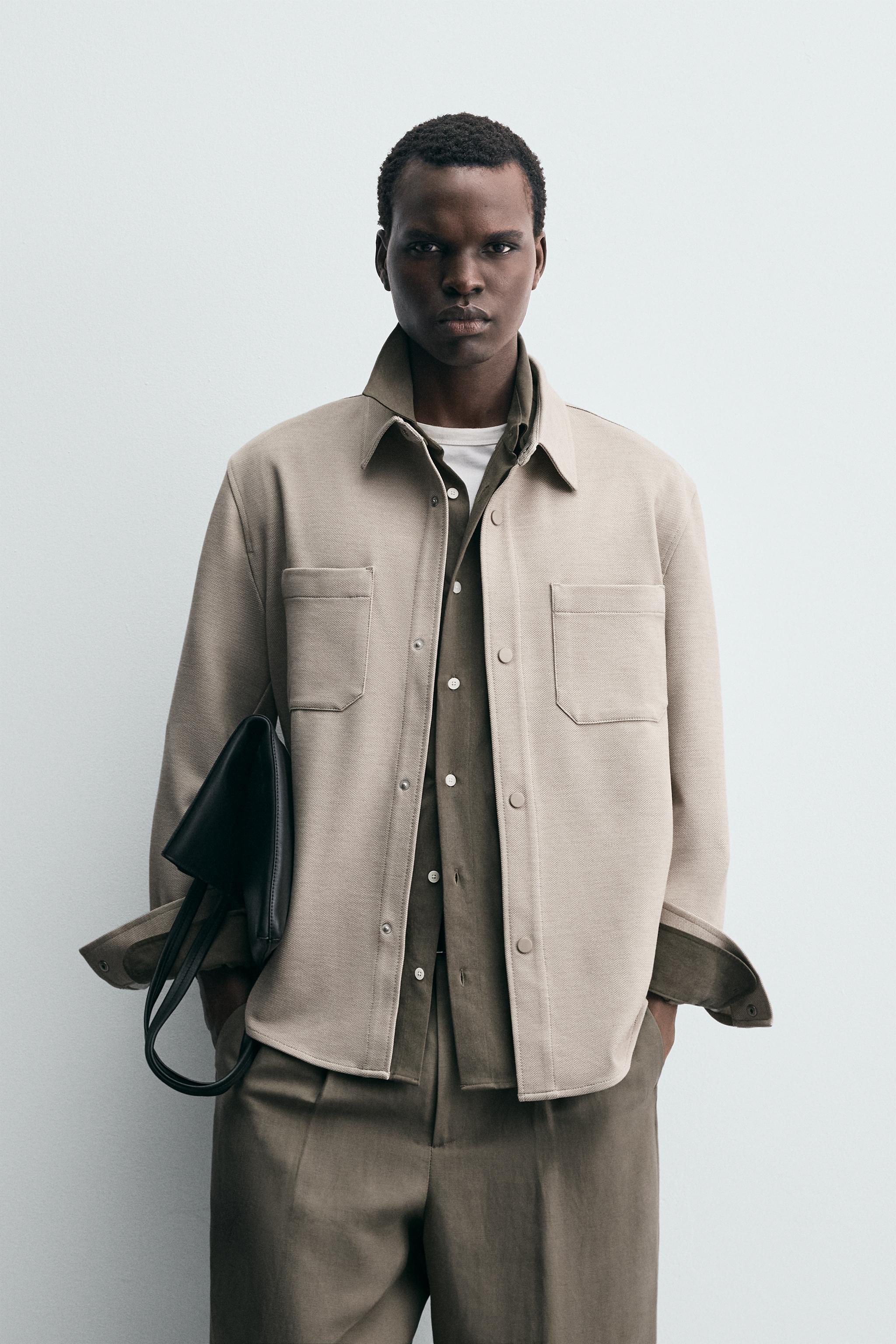 COMFORT TEXTURED OVERSHIRT - Black | ZARA United Kingdom