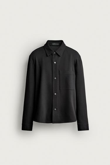 NON-IRON COMFORT OVERSHIRT - Black by Zara