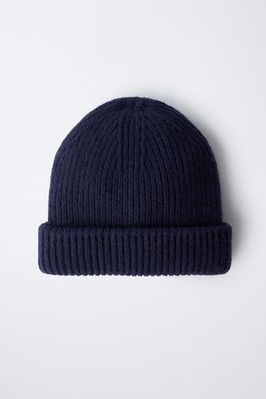 BONNET EN MAILLE BASIQUE - Bleu de Zara - Image 2