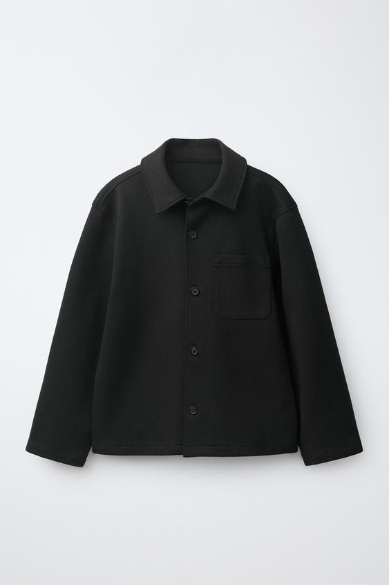 SOBRECAMISA LISA - Negro de Zara - Imagen 0