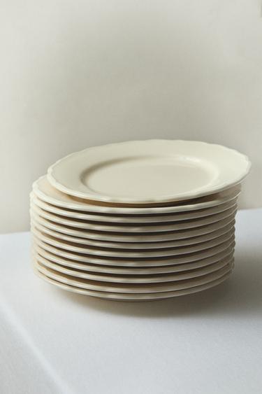 ASSIETTE À DESSERT FAÏENCE BORD EN RELIEF - Écru de Zara - Image 5