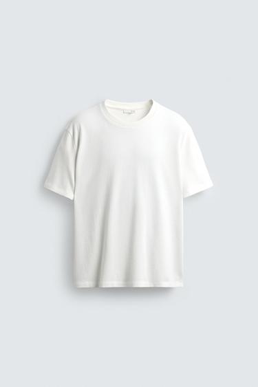 CROPPED FIT T-SHIRT - White by Zara