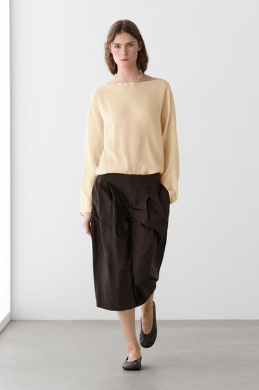 Camisa fluida semitransparente - Amarillo pastel de Zara