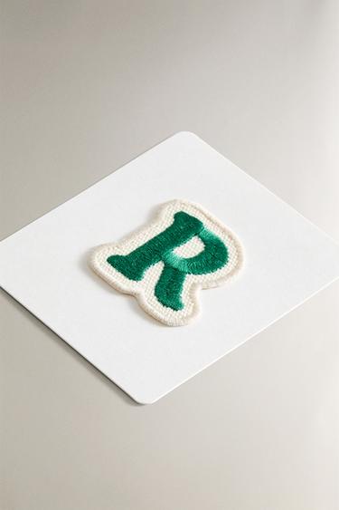 THERMO-ADHESIVE LETTER R PATCH - Blue by Zara - Image 1