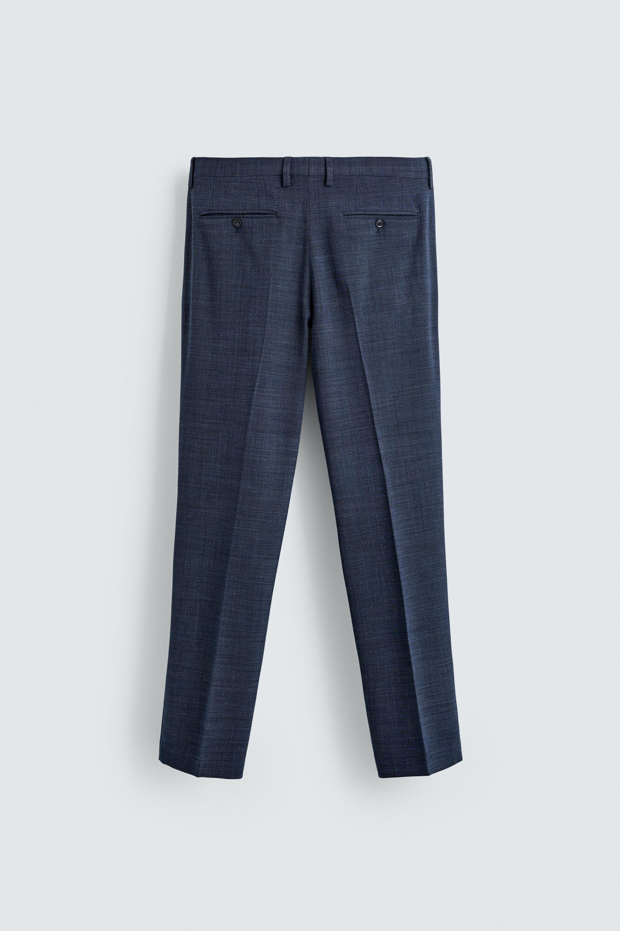 TEXTURED SUIT PANTS