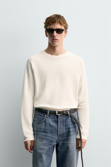 ФУТБОЛКА З ВАФЕЛЬНОЮ ТЕКСТУРОЮ AARON LEVINE X ZARA - Сіровато-бежевий колір Zara