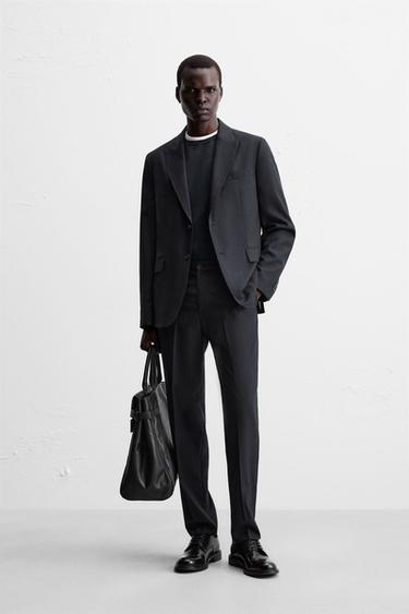 BLAZER بدلة سنبلة - بحري الخاص بـ Zara