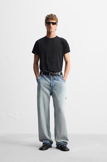 JEANS CARPINTERO STRAIGHT FIT RELAXED - Azul claro de Zara - Imagen 0