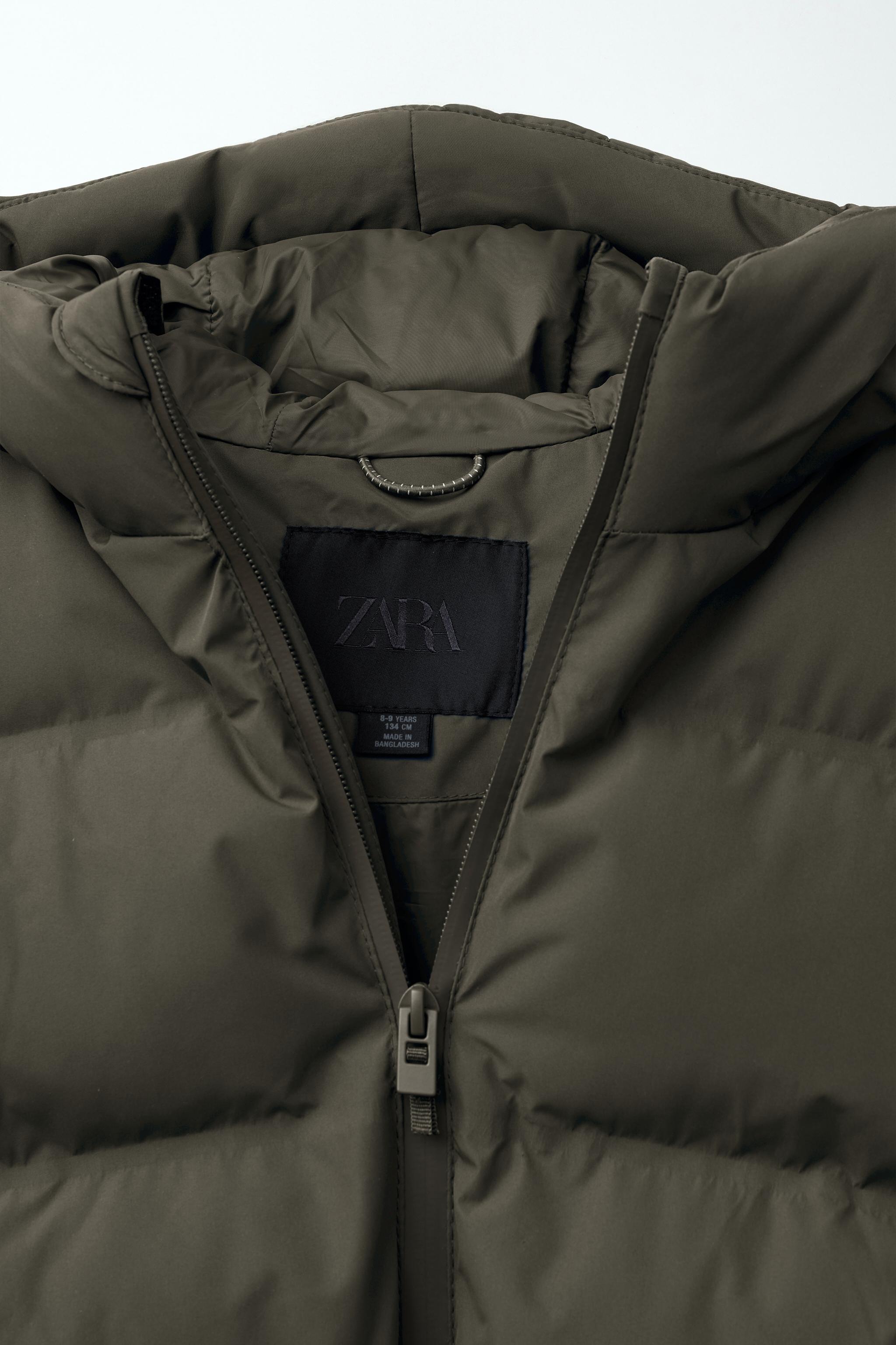 WATER REPELLENT LABEL PUFFER COAT