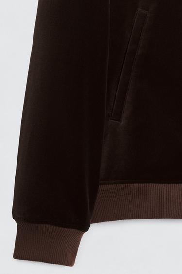BLOUSON REGULAR FIT EN VELOURS SOSHIOTSUKI X ZARA - Marron de Zara - Image 6