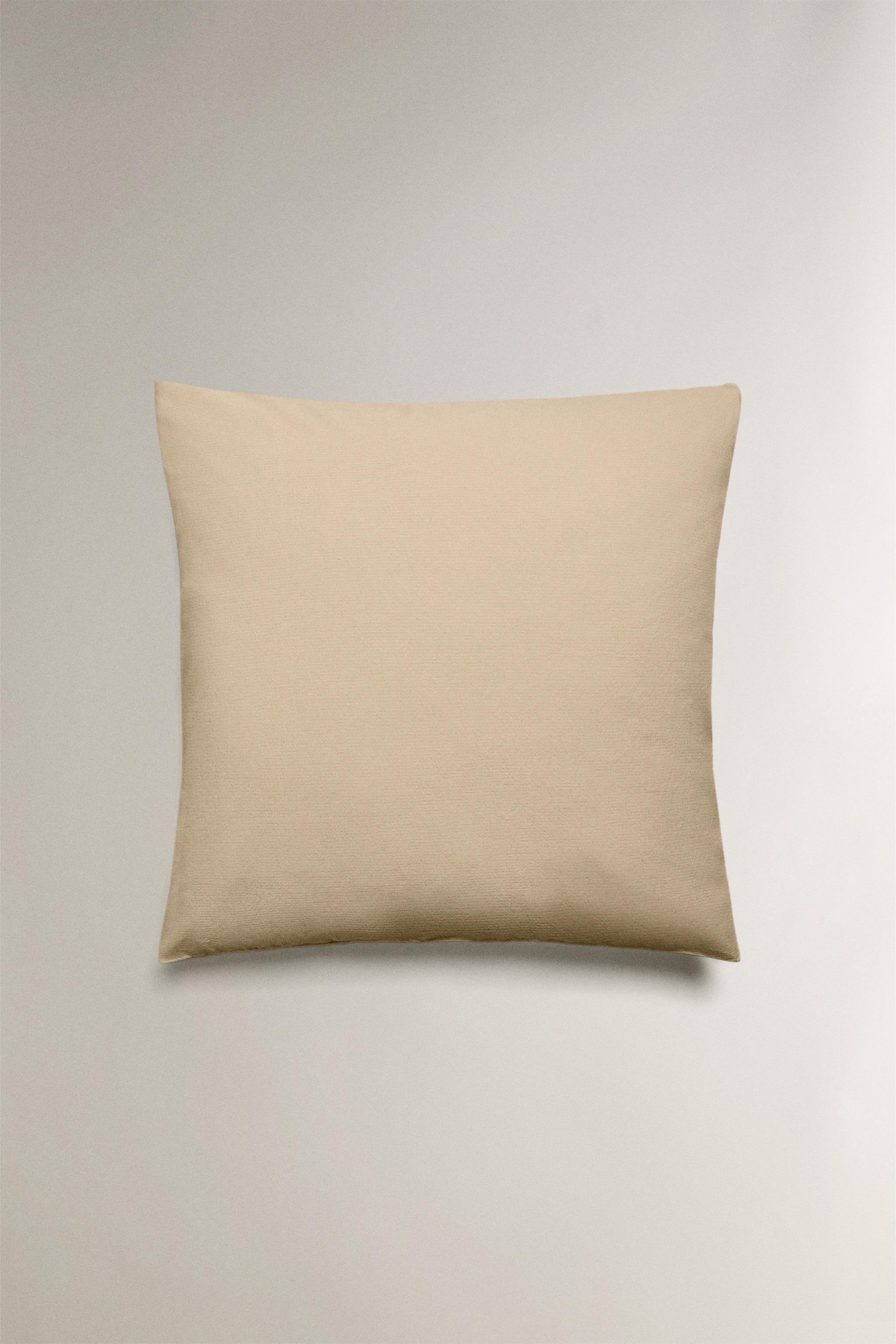 テクスチャードコットン ピローケース - ベージュ | ZARA Japan / 日本