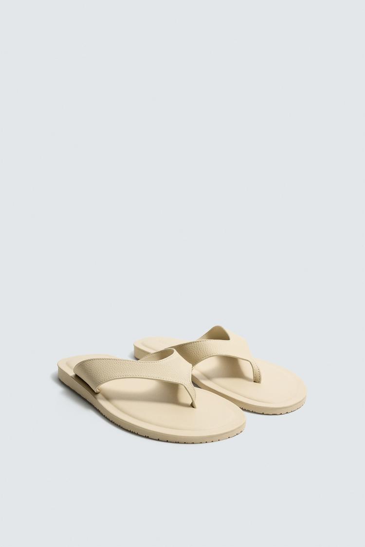 ZARA LEATHER STRAPPY SANDALS