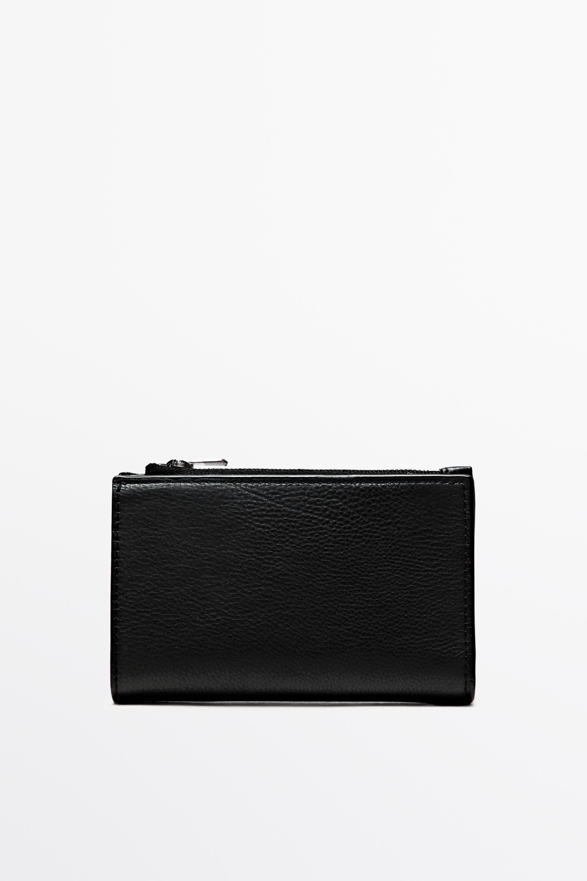 Nappa leather wallet - Black | ZARA Canada