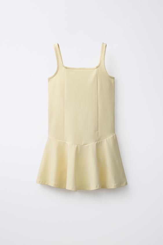 ROBE JUPE ÉVASÉE - Jaune pastel de Zara - Image 0