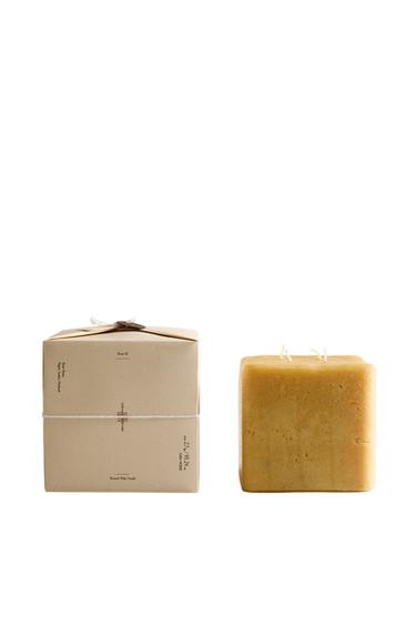 Zara CUIR NUIT SQUARE SCENTED CANDLE - charcoal gray