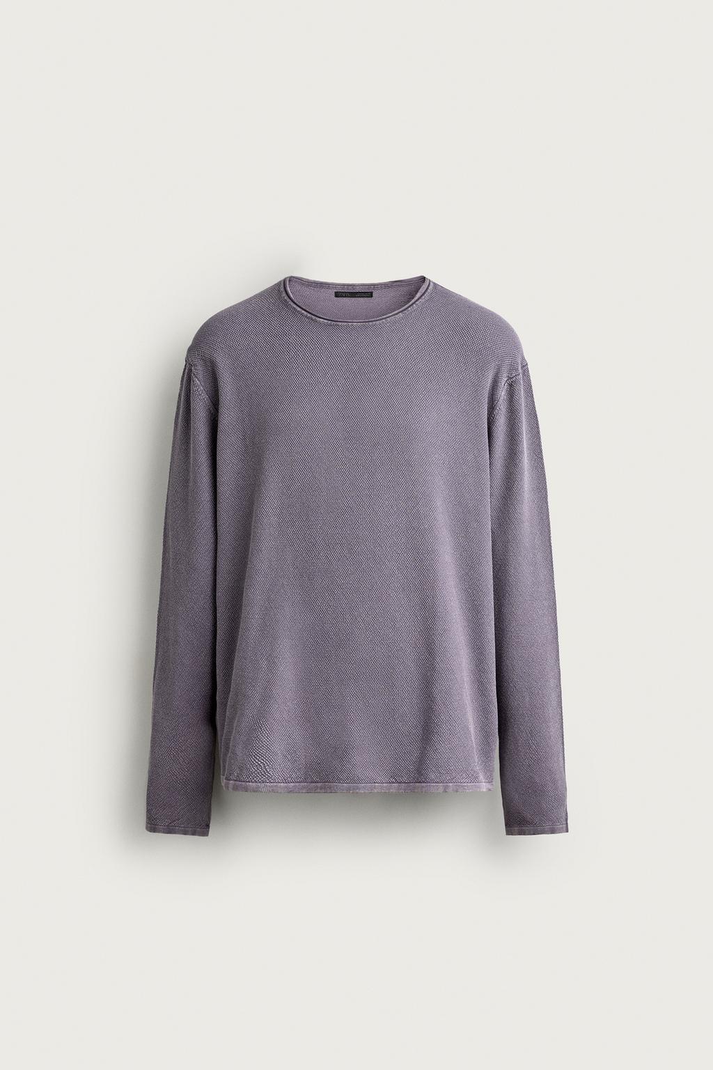 WASHED TEXTURED RELAXED FIT JUMPER