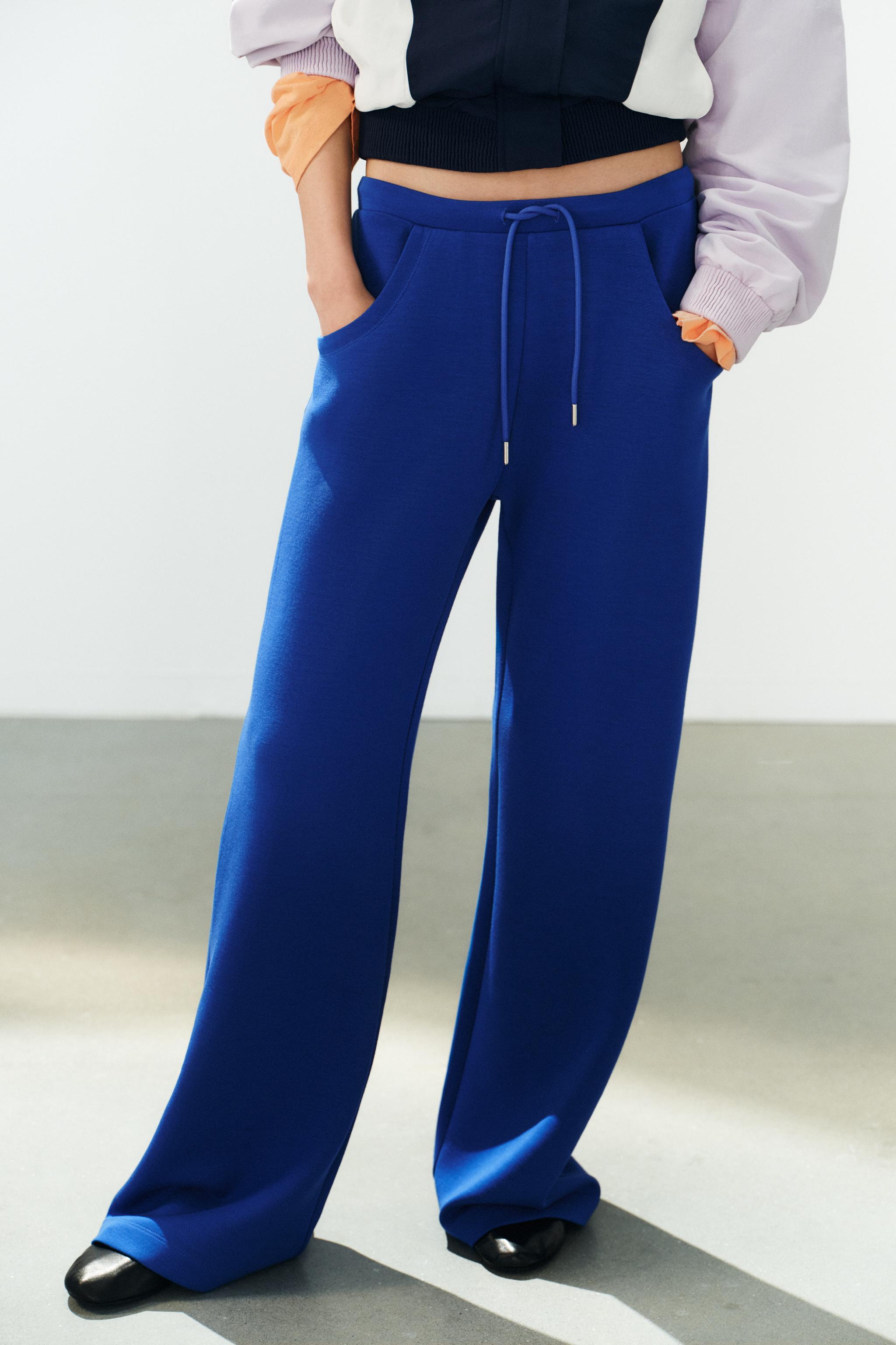 Zara Çan Paça İnterlok Pantolon görsel 3
