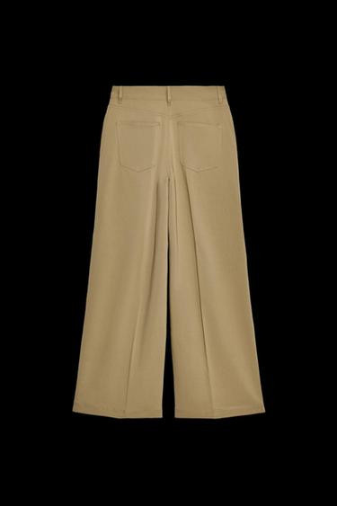 PANTALÓN VOLUMEN ZW COLLECTION - Tostado de Zara