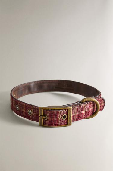 COLLIER CUIR CHIENS NOËL - Grenat de Zara - Image 1