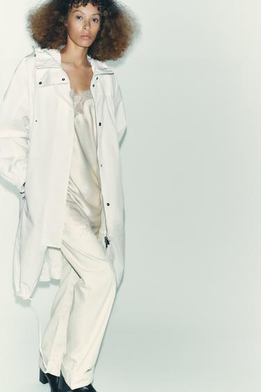 OVERSIZE MULTI-POSITION HOODED PARKA ZW COLLECTION - White by Zara - Image 1