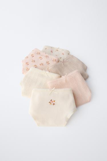 AGES 6-14 / SIX-PACK OF FLORAL PRINT BRIEFS - Dusty pink by Zara - Image 5