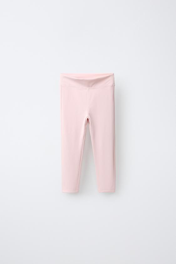 Zara TECHNICAL BALLET LEGGINGS - Pale pink - Image 0