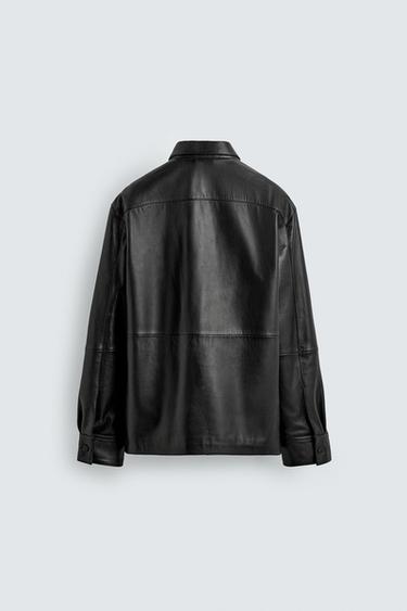 NAPPA LEATHER OVERSHIRT - Black by Zara - Image 8