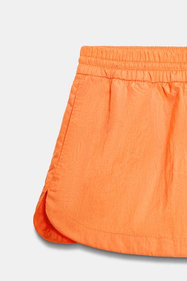 SHORT EN NYLON À CORDONS - Orange de Zara - Image 6