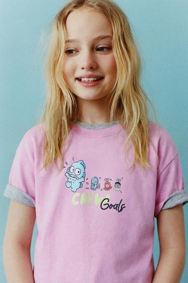 ФУТБОЛКА HANGYODON AND FRIENDS © SANRIO — РОЗОВЫЙ от Zara