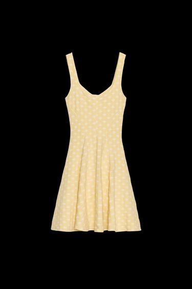 JACQUARD STRETCH SKATER DRESS - Printed by Zara