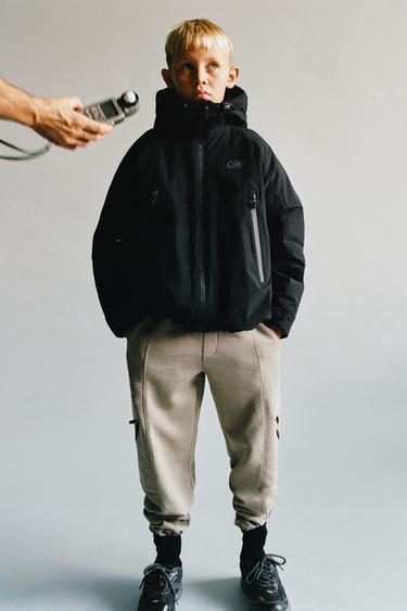 Zara ZIPPERED PUFFER JACKET - Black