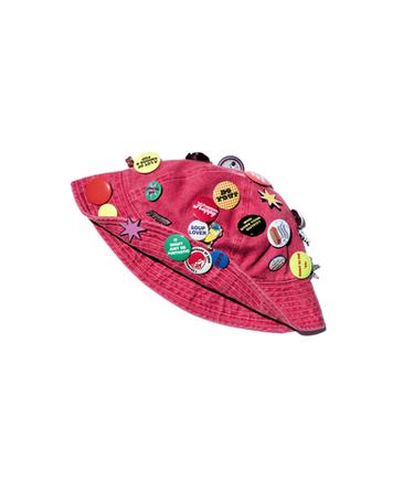 CHAPEAU BOB HARRY LAMBERT AVEC PINS - Rouge de Zara - Image 3