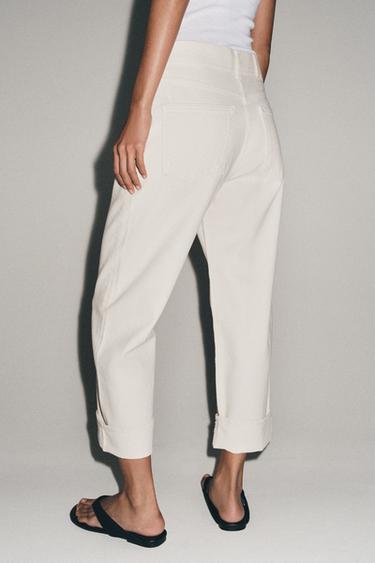 JEAN ZW COLLECTION BAGGY TAILLE BASSE - Écru de Zara - Image 4
