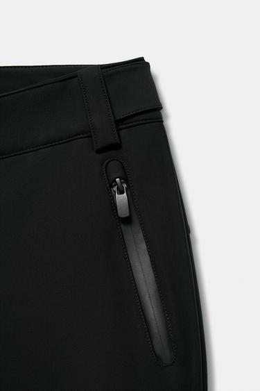 Zara FLARE WATER RESISTANT WINDPROOF RECCO® TECHNOLOGY SKI COLLECTION PANTS - Black