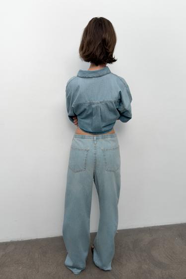 JEAN DENIM TRF FLUIDE - Bleu clair de Zara - Image 3