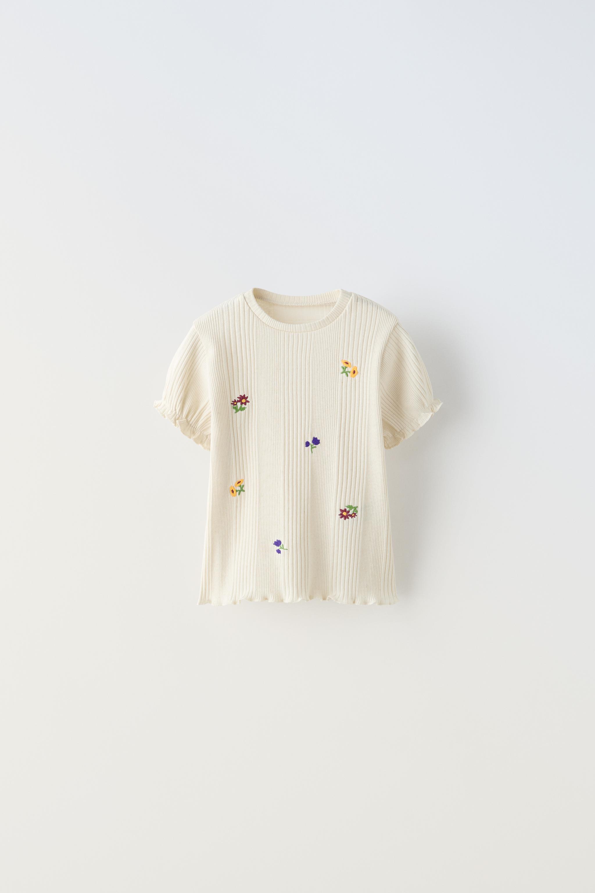 zara baby ꕤ ビブカラー エンブロイダリーシャツ - キッズ服女の子用