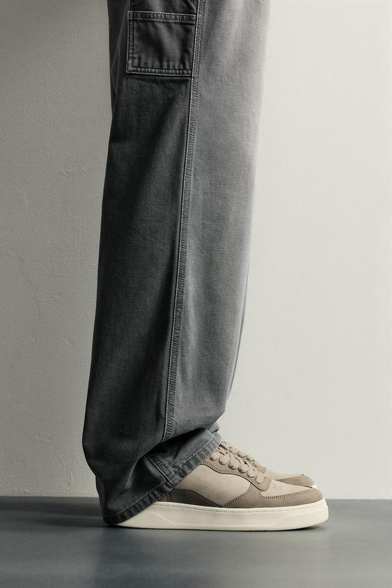 MULTI-PANEL TRAINERS - Taupe Grey by Zara - Image 0