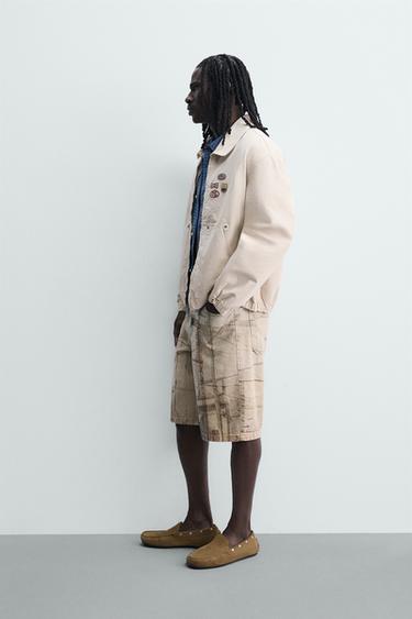 ABSTRACT PRINT BAGGY FIT BERMUDA SHORTS - Multicoloured by Zara - Image 3