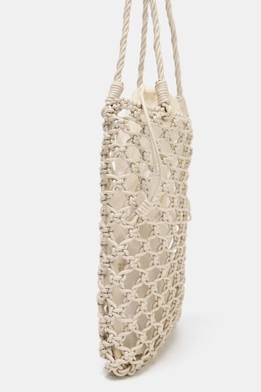 SHOPPER TRESSÉ - Écru de Zara - Image 4