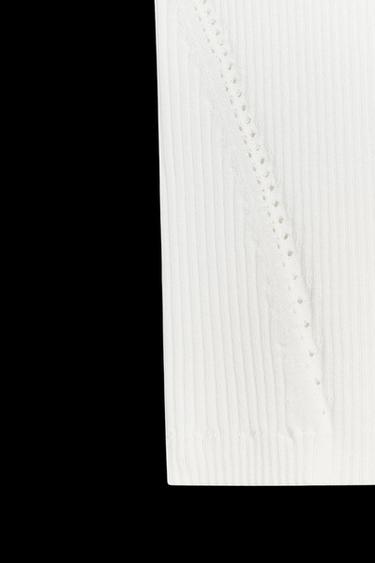 TOP ENTALLADO PUNTO - Blanco de Zara