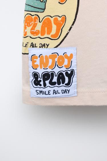 T-SHIRT À IMPRIMÉ DINOSAURES - Rose clair de Zara - Image 3