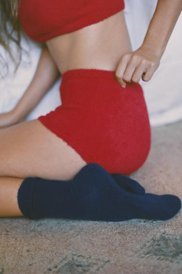 CHAUSSETTES UNIES AVEC LAINE - Bleu / Bleu marine de Zara