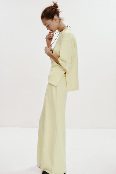 PANTALON INTERLOCK - Citron vert clair de Zara - Image 2