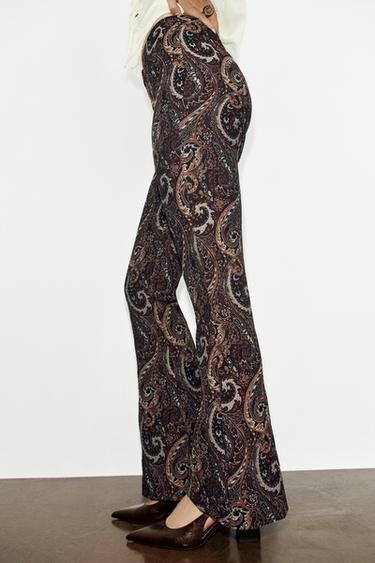 PANTALÓN FLARE JACQUARD - Multicolor de Zara