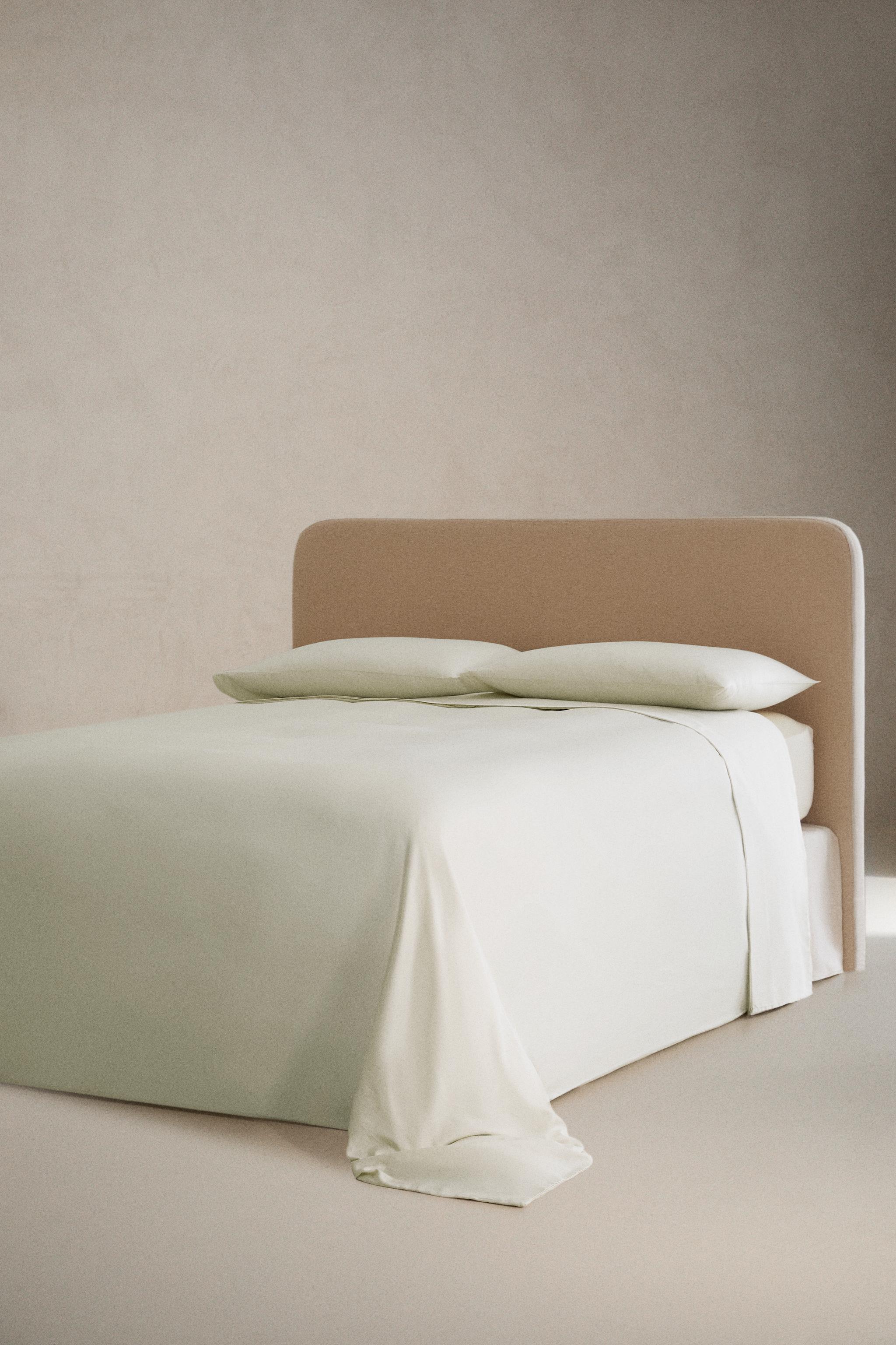 FADED SATEEN FITTED SHEET | 40 CM HIGH (300 THREAD COUNT) — Ice