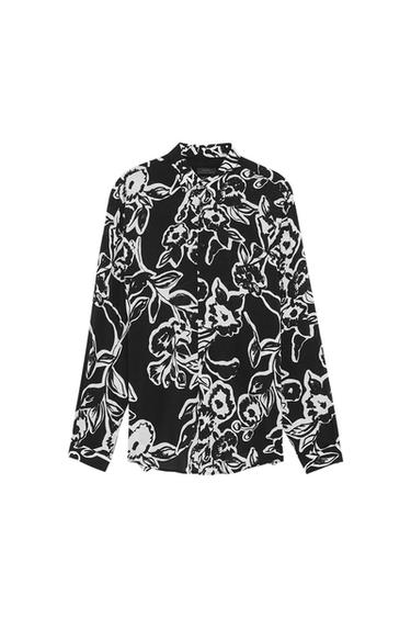 TWO-TONE PRINT SHIRT