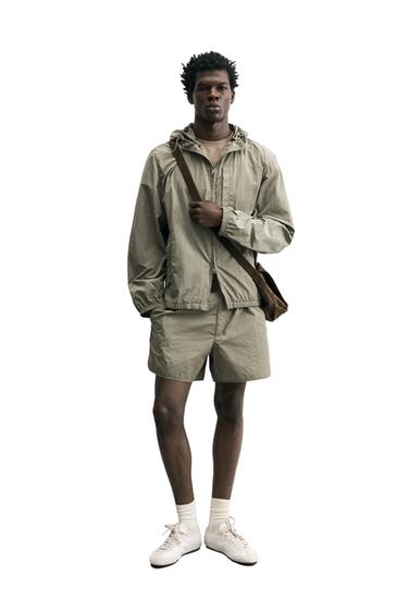 SHORT TECHNICAL BERMUDA SHORTS - Grey green by Zara