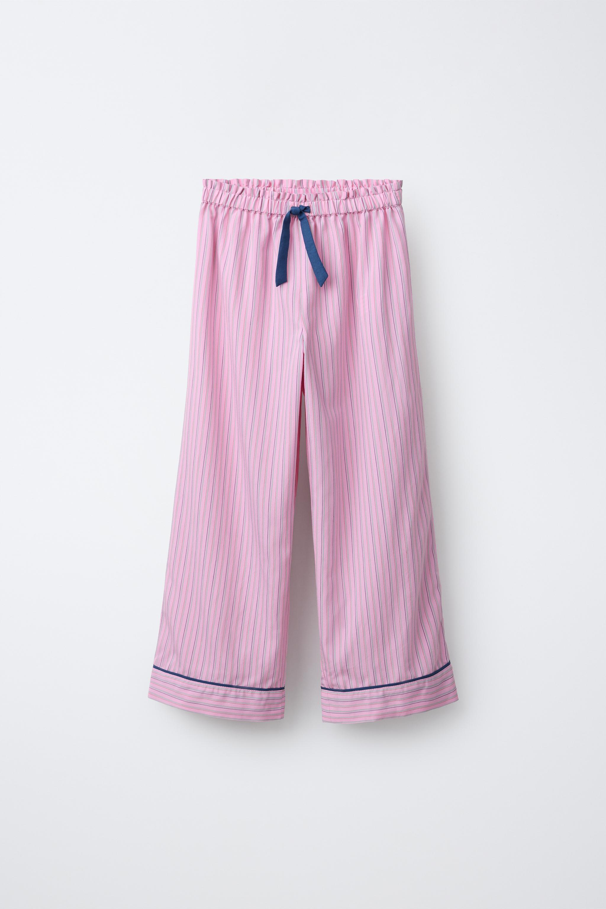 ストライプ柄パンツ - ピンク | ZARA Japan / 日本