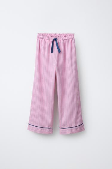 Zara PINSTRIPE PANTS - Pink